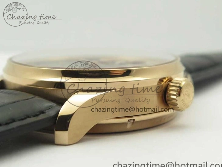 MIROTIME 0116 Portuguese Tourbillon IW5046 RG ZF Best Edition Gray Dial on Black Leather Strap SmoothTexture 7142